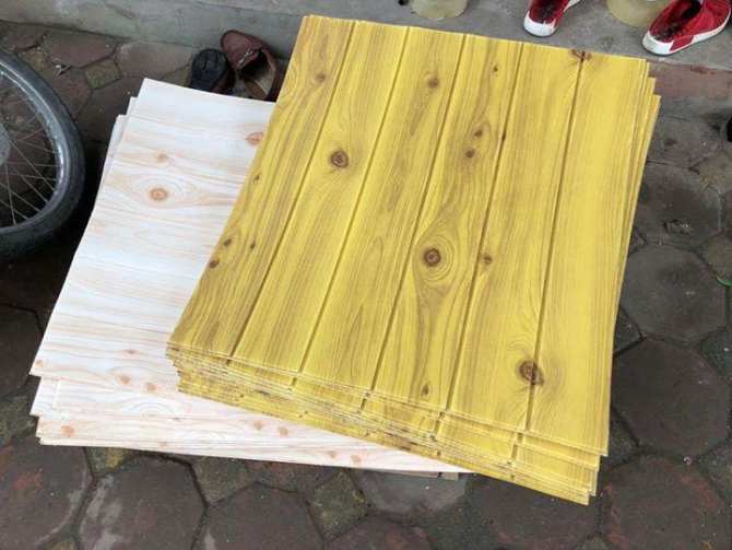 Xốp dán tường giả gỗ