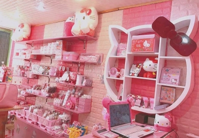 Mẫu trang trí cửa hàng bằng xốp dán tường cực đẹp