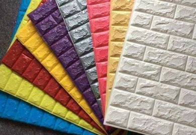 Miếng dán tường giả gạch trang trí cho nhà thêm sang