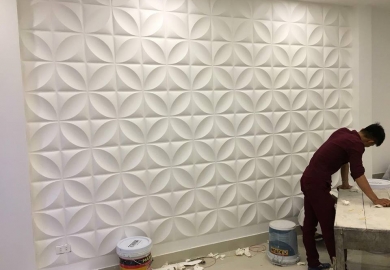 Tấm nhựa pvc vân đá tại quận 3 | Thi công tấm ốp tường 3d quận 3