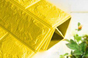 Xốp dán tường màu vàng