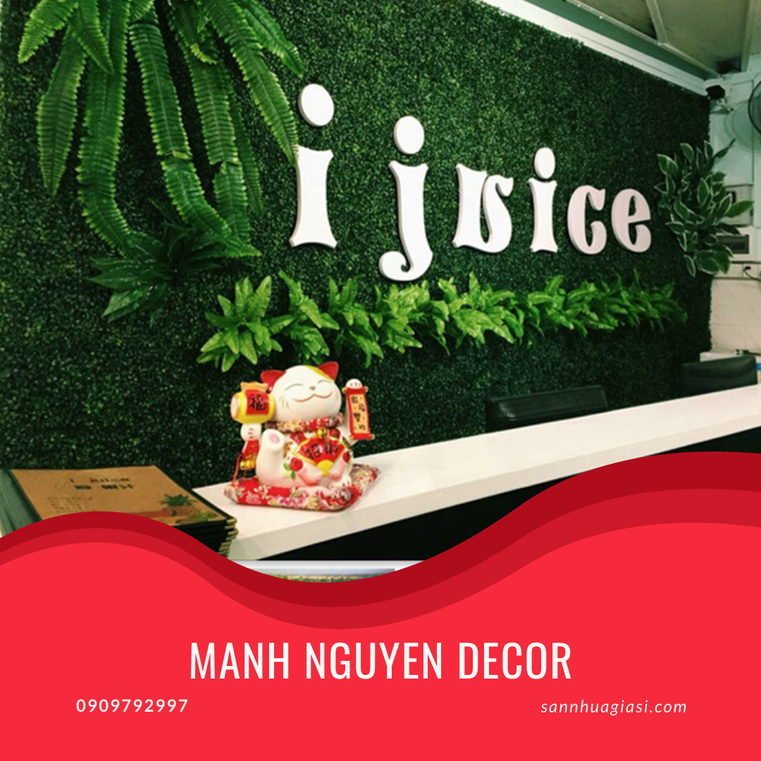 Bức tường cỏ - cỏ trang trí - thảm cỏ treo tường - cỏ nhựa treo tường tại quận 12