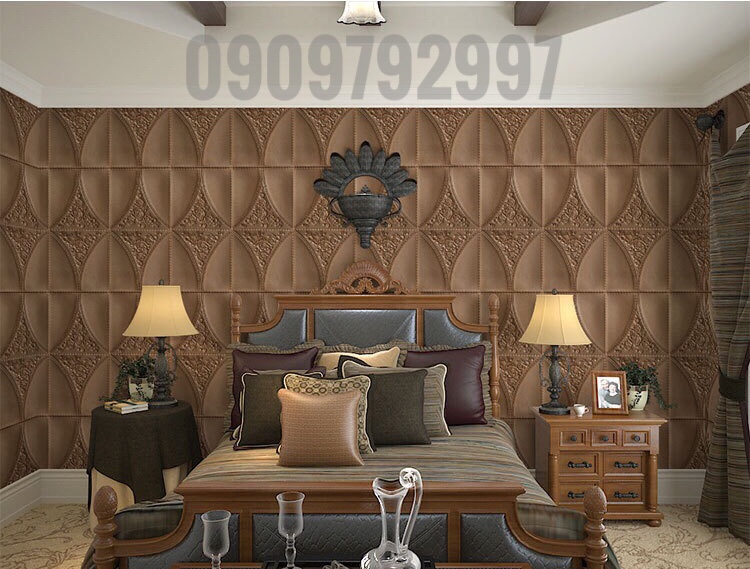 Xốp Dán Tường 3D họa tiết hoa hồng