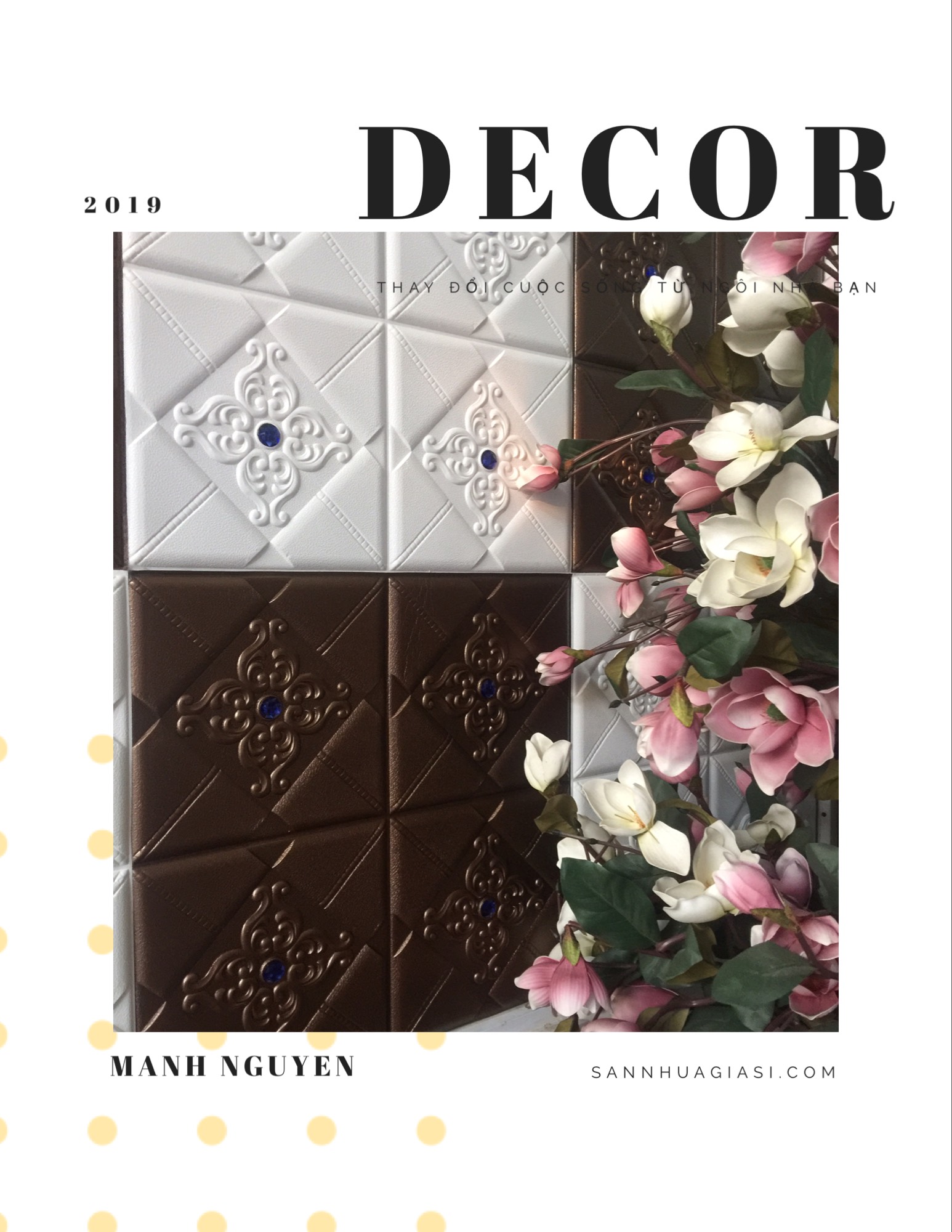 Miếng dán tường - xốp dán tường tại gò vấp