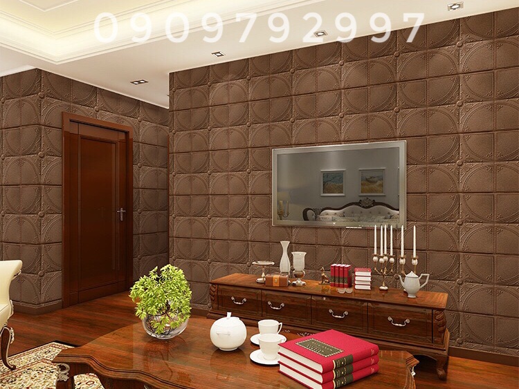 Xốp Dán Tường 3D họa tiết hình tròn